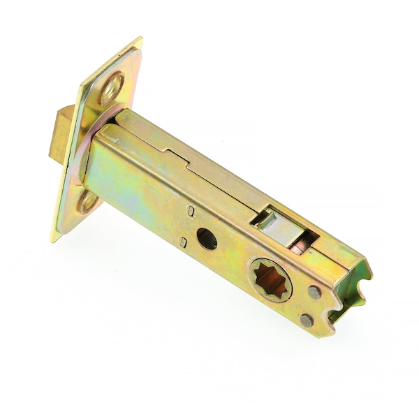 Prime-Line Passage Door Latch Set, Glass Knob with Latch Bolt Brass Finish, Vintage - E 28326