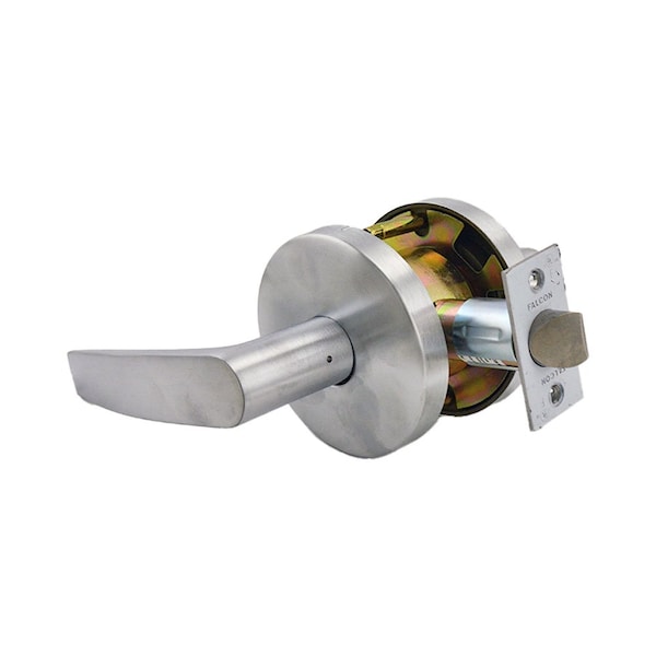 Falcon W Series Passage Avalon Lever Lock with 30206 Latch 30148 Strike Satin Chrome Finish - W101A626
