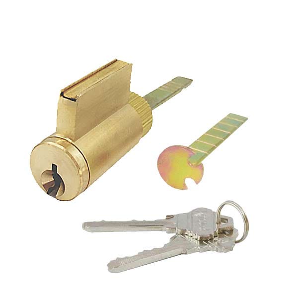 Kenaurd Kenaurd: KIK Cylinder w/ 2 Cuttable Tailpieces - US3 Gold - SC1 Schlage - KKC02-US3-SC1