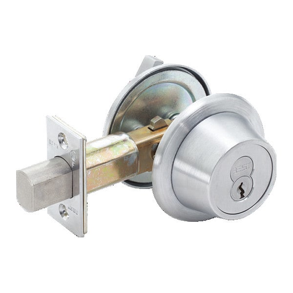 Best Tubular 8T Deadbolt, Turnknob, Satin Chrome, Concealed Screws - 8T37KSTK626CS