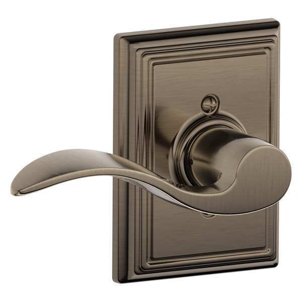 Schlage Antique Pewter Dummy Lever Lockset, Accent/Addison, Left Hand - F170 ACC 620 ADD LH