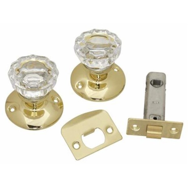 Belwith Products Belwith Products 214588 Passage Door Latch Set; Glass Knobs - Polished Brass - 214588