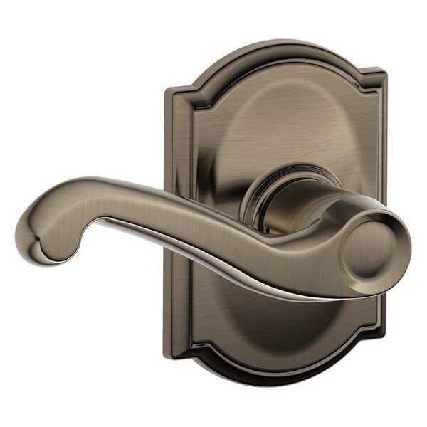 Schlage Antique Pewter Passage Lever Lockset, Flair/Camelot - F10 FLA 620 CAM