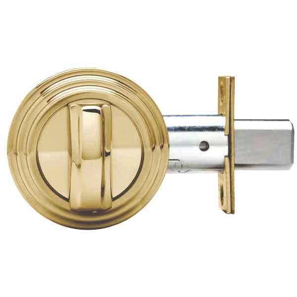 Medeco MEDECO:Maxum BiLevel Sgl. Deadbolt - 2-3/4" - Gold - 11JR604-05-DLT