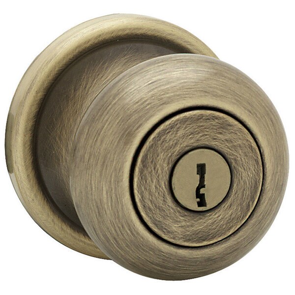 Kwikset Kwikset SmartKey Juno Antique Brass Entry Lockset KW1 1-3/4 in. - 97402-735