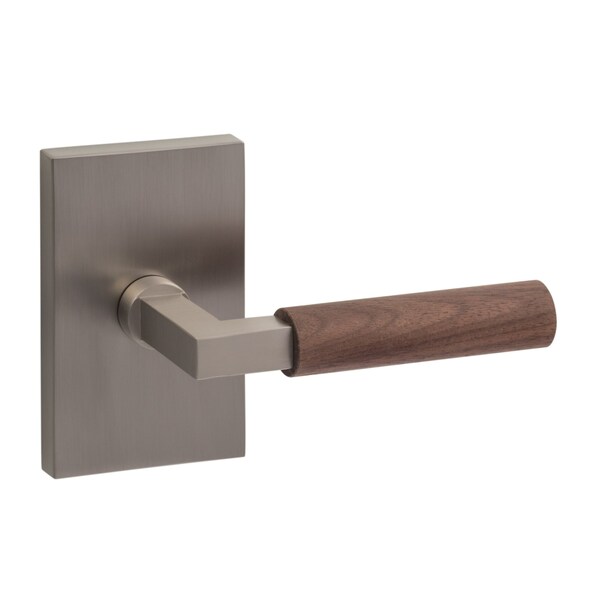 Sure-Loc Hardware Sure-Loc Hardware Levanto Dummy Rosette, Nickel, Walnut Grip - LV100 NI GRIP-WN