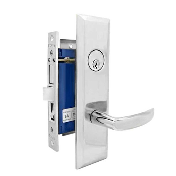 Marks Marks: 9NY96A MORTISE LEVER LOCKSET NEW YORKER - ENTRANCE - SATIN CHROME - RIGHT HAND - MRK-9NY96A-26D-RH