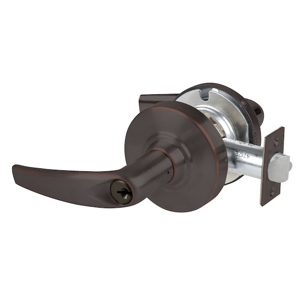 Schlage Grade 2 Office Cylindrical Lock with Field Selectable Vandlgard, Athens Lever, Conventional Cylinder - ALX50P ATH 643E