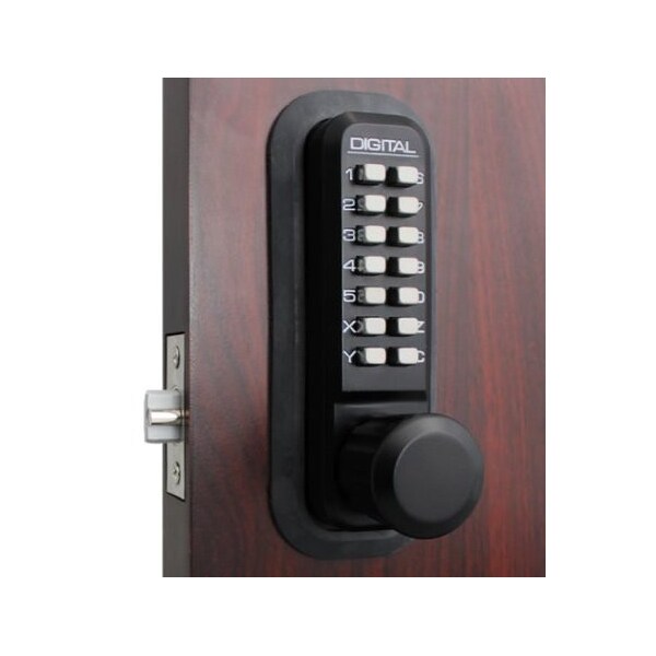 Lockey Mechanical Keyless Lock W/ Passage Double Combination Jet Black - 2830DC-JB