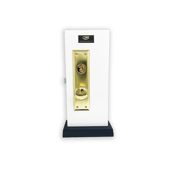 Premier Lock Brass Mortise Entry Right Hand Door Lock Set with 2.5 in. Backset, 2 SC1 Keys and Swivel Spindle - MR01N