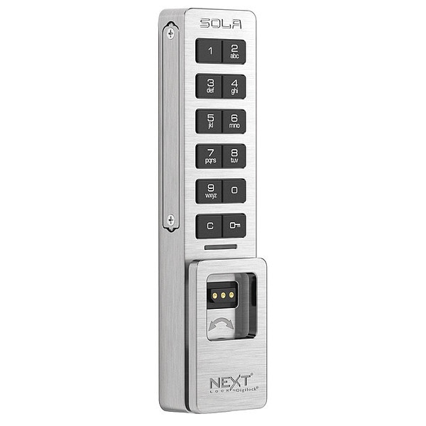 Sola Elect Keyless Lock, Keypad, 5 1/4 in H - NLS3-K1-CT10-619-01B-3203