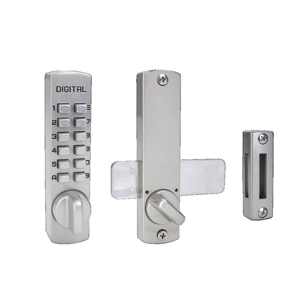 Lockey Usa Mechanical Keyless Surface Mount Deadbolt, C120, Satin Nickel - C120SN