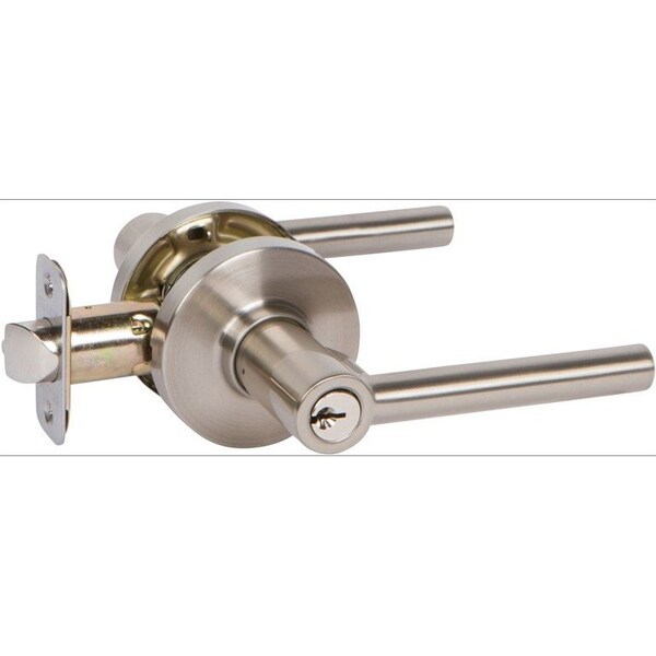 Delaney Hardware RD Series Contemporary Style Satin Nickel Straight Entry Door Handle - D50501