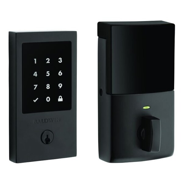 Baldwin Estate Baldwin Z-Wave Minneapolis Touchscreen Deadbolt with Schlage C Keyway Satin Black Finish - 8225190ZW
