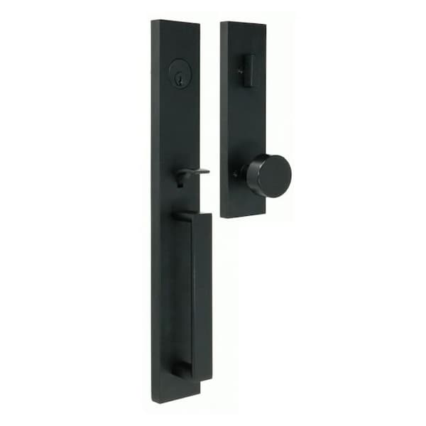 Weslock Xanthis Single Cylinder Handleset with Mesa Knob Trim with Adjustable Latch and Round and - 02890-242SL2D