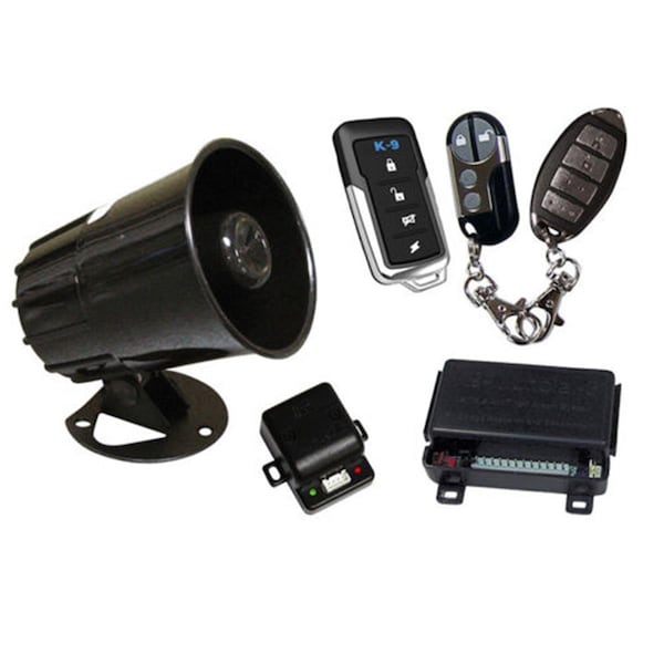 Excalibur Alarms Excalibur Alarms K9MUNDIAL6 K-9 Car Alarm with Keyless Entry - Includes 3 Different Transmitter Designs - K9MUNDIAL6