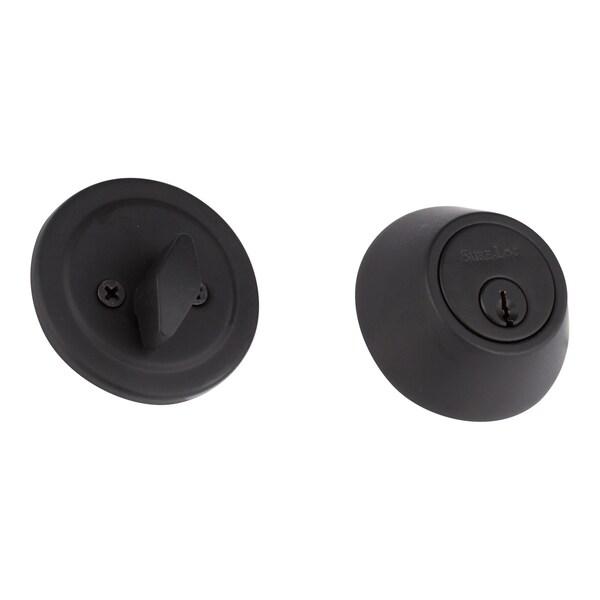 Sure-Loc Hardware Sure-Loc Hardware Arapaho Entry Knobset with KA Deadbolt, Flat Black - AR107/DB201 FBL
