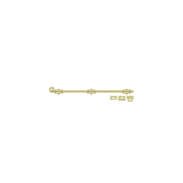 Deltana Surface Bolt, Heavy Duty Bright Brass 24" - 24SB3