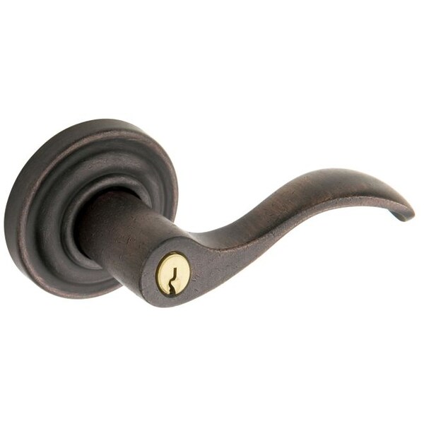 Baldwin Full Dummy Door Levers Distressed Oil Rubbed Bronze - 5255.402.RENT