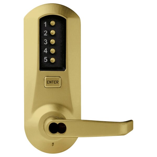 Dormakaba Cylindrical Combination Lever Lock, Interior Combination Change, DOD, 2-3/4-in Backset, 1/2-in Throw - 5031BWL-04-41