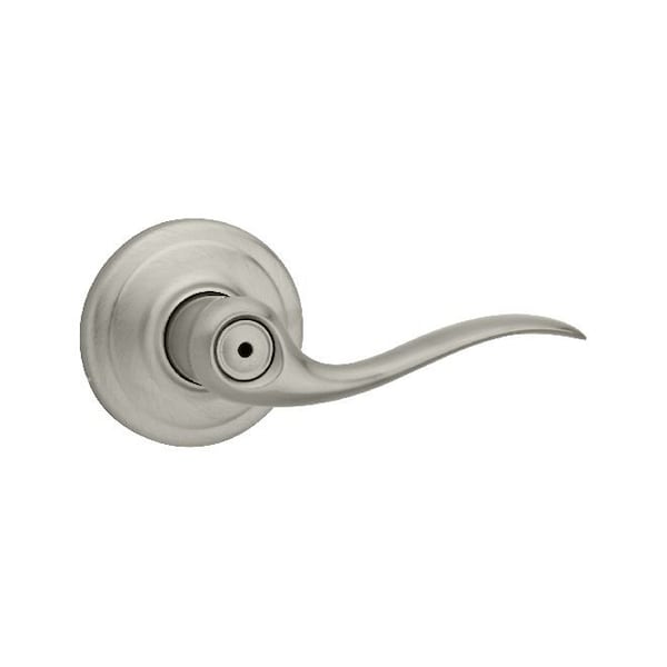 Kwikset Tustin Lever Privacy Door Lock with 6AL Latch and RCS Strike Satin Nickel Finish - 730TNL-15