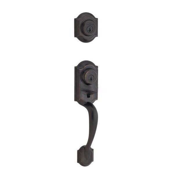 Kwikset Montara Exterior Double Cylinder Handleset Trim - 554MNH-11P-SMT-RCAL-RCS-LIP