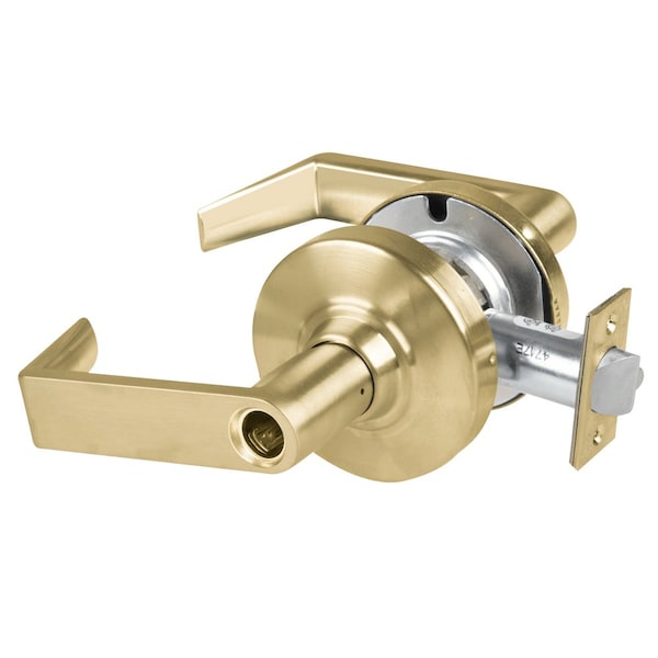 Schlage Grade 1 Classroom Lock, Rhodes Lever, Less Cylinder, Satin Brass Finish, Non-Handed - ND70LD RHO 606