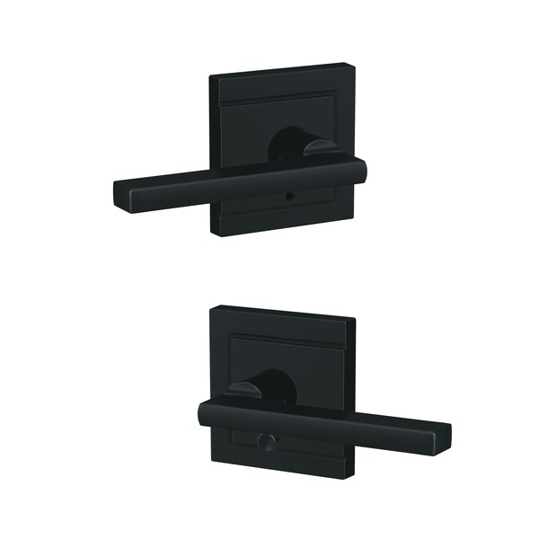 Schlage Residential Schlage Custom Latitude Lever with Upland Rose Passage and Privacy Lock with 16600 Latch and - FC21LAT622ULD
