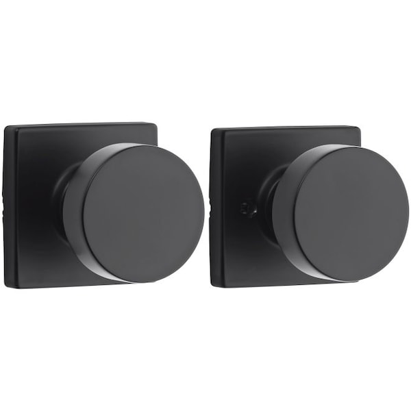 Kwikset Pismo Knob w/Square Rose Passage Lock - 720PSKSQT-514