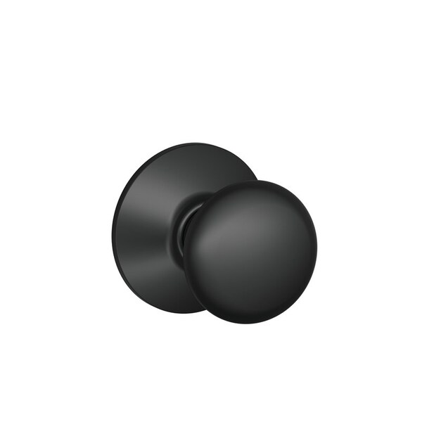 Schlage Schlage F-Series Plymouth Matte Black Passage Knob Right or Left Handed - F10GPLY622