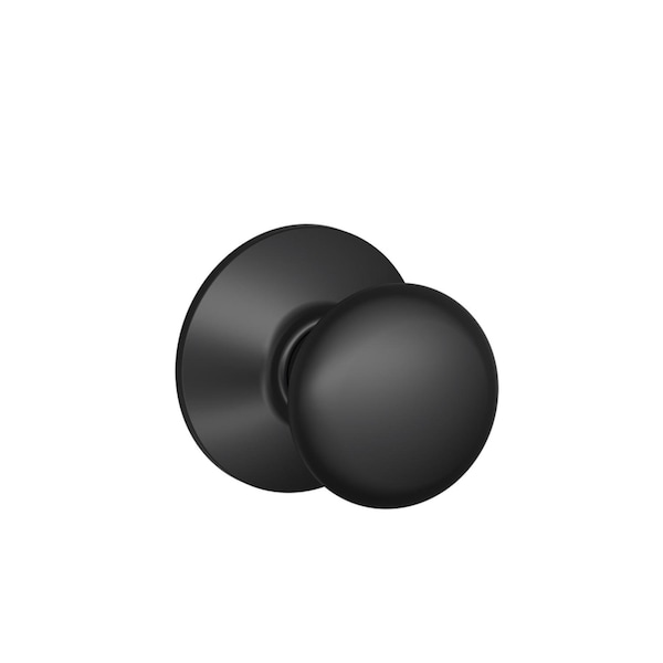 Schlage Schlage F-Series Plymouth Matte Black Passage Knob Right or Left Handed - F10GPLY622