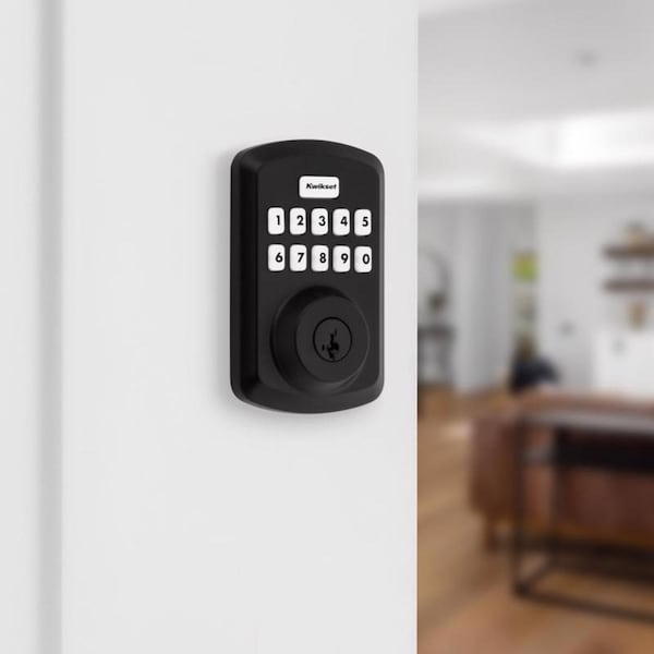 Kwikset Kwikset Matte Black Metal Electronic Touch Pad Deadbolt - 992500-004