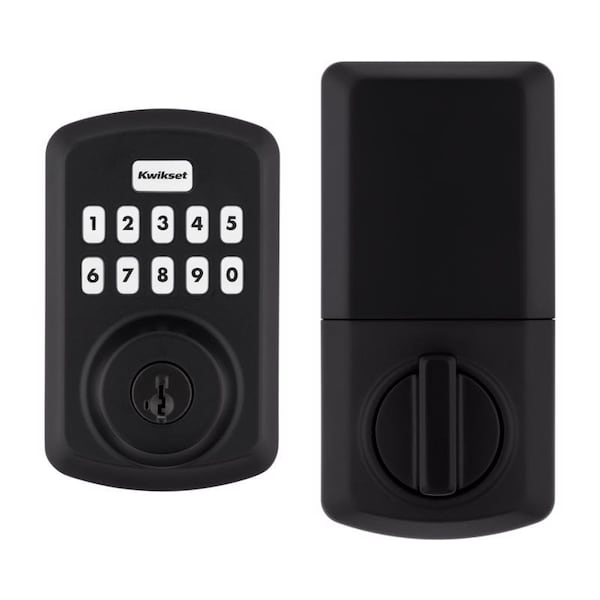 Kwikset Kwikset Matte Black Metal Electronic Touch Pad Deadbolt - 992500-004