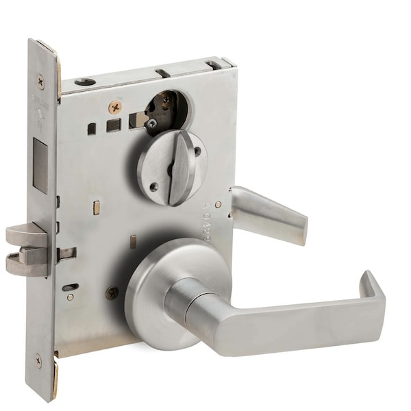 Schlage Grade 1 Privacy with Deadbolt Mortise Lock, 06 Lever, B Rose, Satin Chrome Finish, Field Reversible - L9440 06B 626