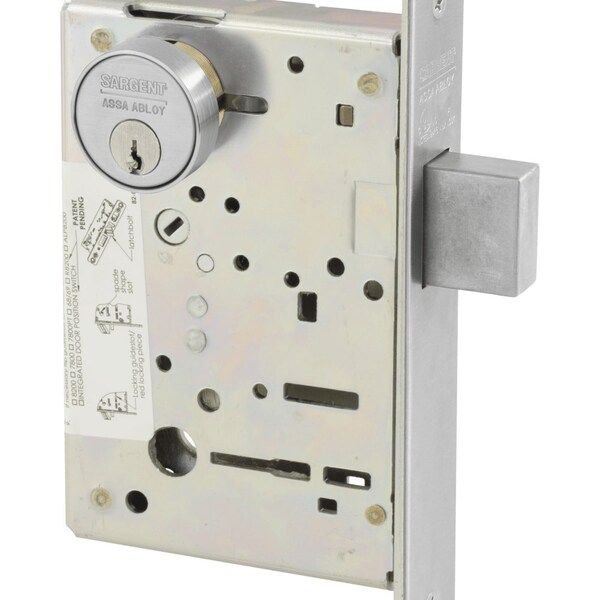 Sargent Grade 1 Classroom Deadlock Mortise Deadbolt Only, Single Cylinder, Not Handed, Conventional Cylinder - 8203 26D