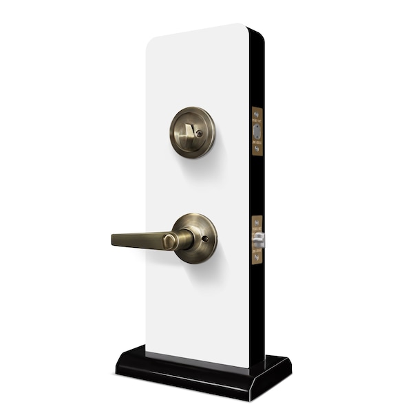Premier Lock Entry Door Lever Combo Lock Set with Deadbolt Set of 2, Keyed Alike, Antique Brass, 2PK - LED04-2
