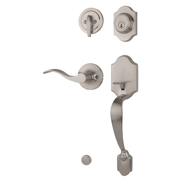 Weslock Parkside SGL CYL Handleset RH New Haven Trim Satin Nickel - R2820-NXNFR2D