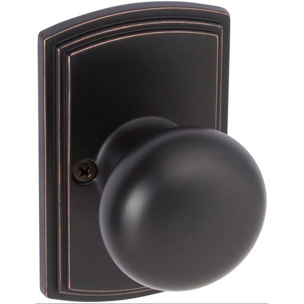 Delaney Hardware Italian Collection Santo Edged Oil-Rubbed Bronze Dummy Door Knob - 365607