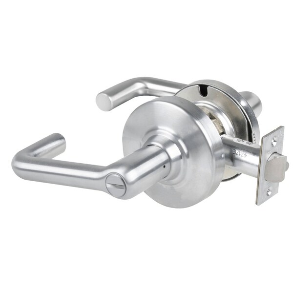 Schlage Grade 2 Privacy Cylindrical Lock with Field Selectable Vandlgard, Tubular Lever, Non-Keyed, Satin Ch - ALX40 TLR 626