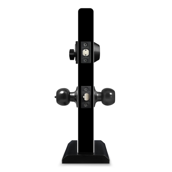 Premier Lock Entry Door Knob Combo Lock Set with Deadbolt Set of 2, Keyed Alike, Matte Black, 2PK - ED07C-2