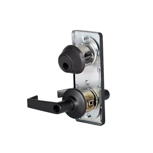 Dormakaba Hardware Interconnected Entry Double Locking with SC1 Keyway; 2-3/4" Backset and ASA Strike Oil Rubb - QCI250E613