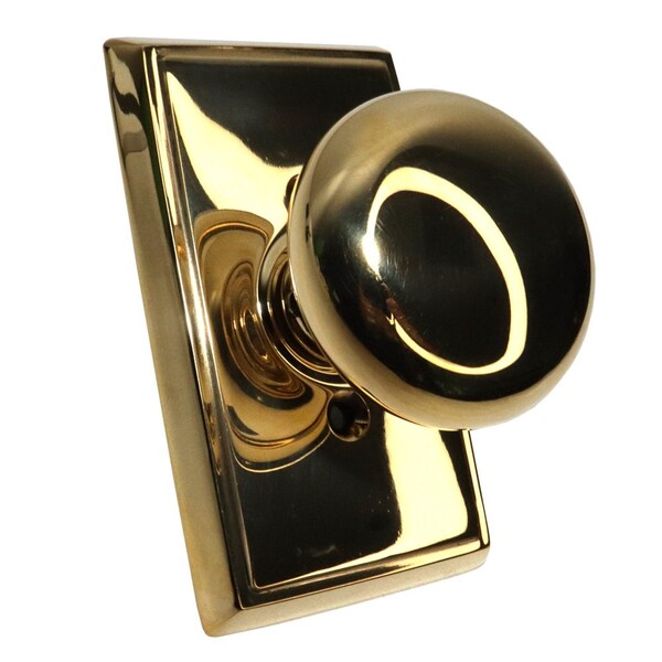 Emtek Providence Knob 2-3/8 in Backset Passage w/Rectangular Rose for 1-1/4 in to 2 in Door - 8121PUS3NL