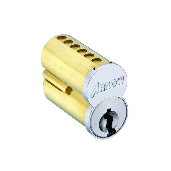 Arrow Lock Pointe SFIC Core, 6-Pin JB Keyway, Uncombinated, US26D, 4 Pack - 100CRP-UCXJB 26D (4PK)