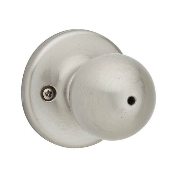 Kwikset Polo Knob Privacy Door Lock with New Chassis with 6AL Latch and RCS Strike Satin Nickel Finish - 300P-15