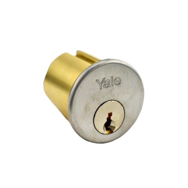 Yale Commercial 6 Pin Standard Rim Cylinder with GA Keyway US26D 626 Satin Chrome Finish - 1109GA626