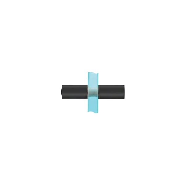 Cr Laurence Matte Black Cylinder Style Back-to-Back Shower Door Knobs With Plastic Sleeve - SDKP112MBL