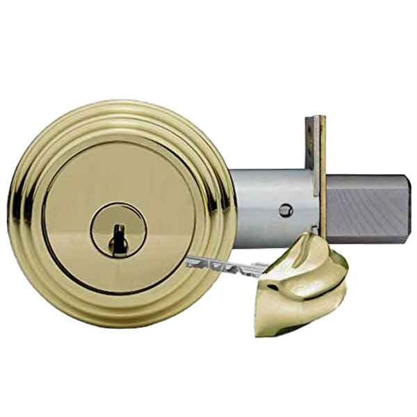 Medeco MEDECO:Residential BiLevel CAPTIVE  Deadbolt - 2-3/8" - Gold - 11JR533-05-DLT