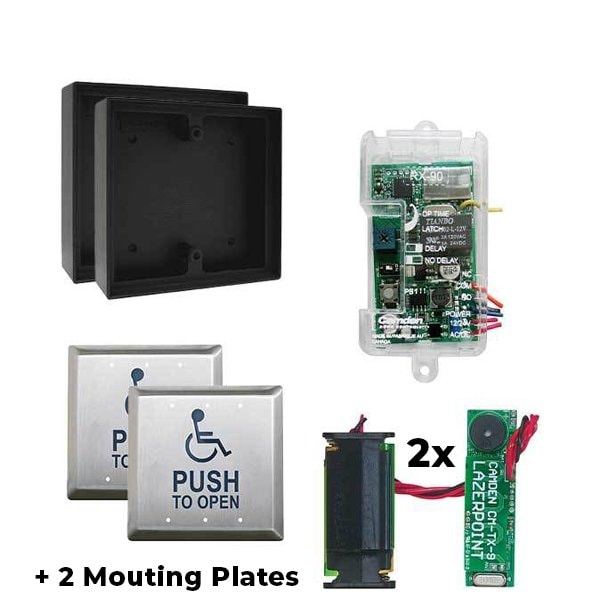 Camden CM-RFL454-S/RX-90 Wireless switch kit, CM-45/4 wheelchair & push to open, (2) CM-45/4 mount - CMD-CM-RFL454-S/A