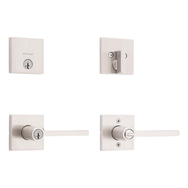 Kwikset Kwikset Halifax Satin Nickel Zinc Lever and Single Cylinder Deadbolt - 99910-062