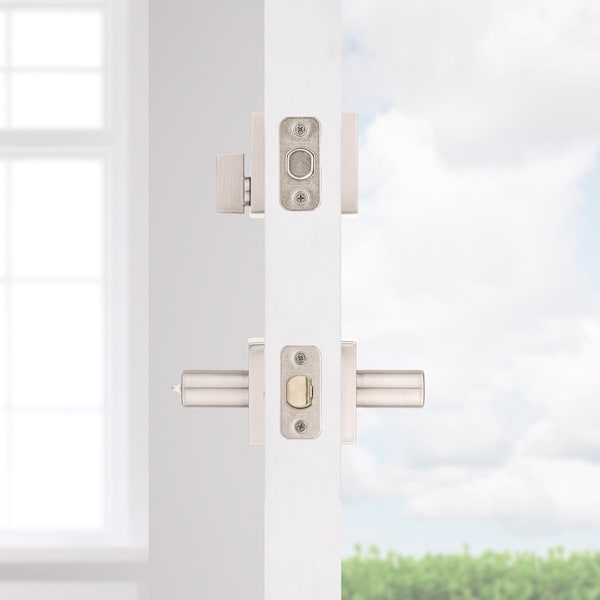 Kwikset Kwikset Halifax Satin Nickel Zinc Lever and Single Cylinder Deadbolt - 99910-062